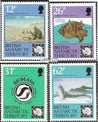 Produktbild von Briefmarken Britische Gebiete Antarktis 1991 Mi 181-184 (kompl.Ausg.) postfrisch Antarktisvertrag