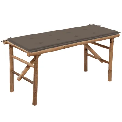 Image de vidaXL Banc de jardin pliable avec support 118 cm bambou
