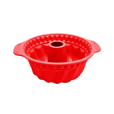 Produktbild von 10 Zoll Spiraltextur Nicht klebende Kuchenform mit Griff Silikon Runde Mousse Gebäckform Backzubehör