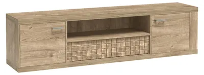 Obrázek produktu pro TV stolek BALESTRAND - Dubové dřevo - S zásuvkou - 196 x 51 x 41 cm