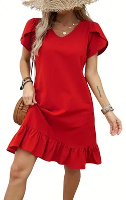 Productafbeelding van Currero Zomerjurk Dames Rood XL