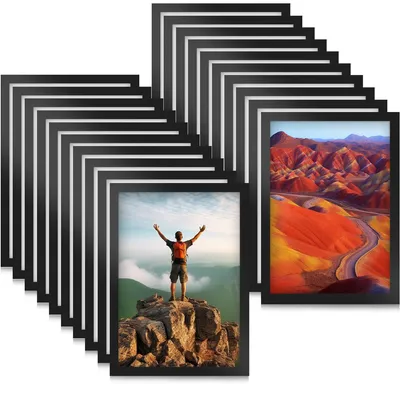 20 magnetische A4-Fotorahmen, selbstklebend, schwarz