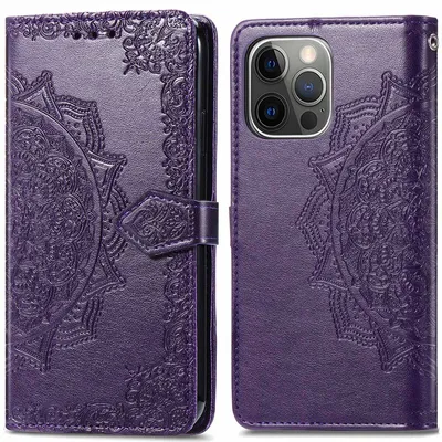 Obrázek produktu pro imoshion Mandala skládací pouzdro iPhone 13 Pro – fialové
