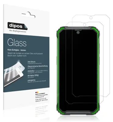 Produktbild von 2x Schutzfolie für Blackview BV7200 matt - Anti-Shock 9H Folie dipos Glass Kunststoffglas