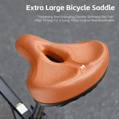 Produktbild von Fahrradsattel - MTB-Fahrradsattel YP0801269 - Für Damen - Breit - Stoßdämpfend - Atmungsaktiv - Leder - Braun
