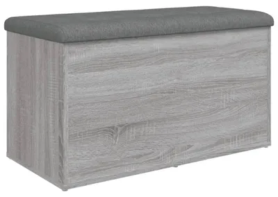 Produktbild von vidaXL Sitzbank mit Stauraum Grau Sonoma 82x42x45 cm Holzwerkstoff