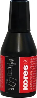 Zdjęcie produktu dla Kores Stempelfarbe, Inhalt: 27 ml, schwarz
