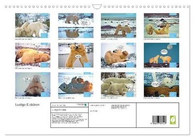 Produktbild von Lustige Eisbären (Wandkalender 2026 DIN A3 quer), CALVENDO Monatskalender