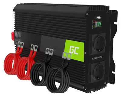 Obrázek produktu pro Green Cell INVGC12, Měnič do auta, Auto, 12 V, 3000 W, 230 V, DC-to-AC