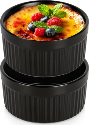 Obrázok produktu pre Vilde | Kastróly - Čierny - 260 ml - 2 kusy - Odolný voči teplote do 350 °C - Kuchynské doplnky