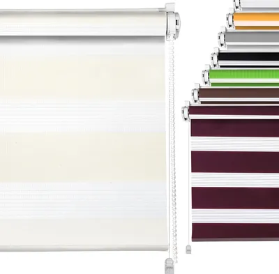 Produktbild von Doppelrollo Vanille 100x215cm Klemm Fix Rollo