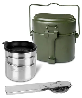 Produktbild von Essgeschirrset der Bundeswehr mit Aluminium Kochgeschirr und Feldtasse
