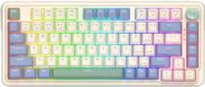 Produktbild von REDRAGON K673CPG-RGB-PRO Ucal Pro, Verkabelt & Kabellos, USB + RF Wireless + Bluetooth, Mechanischer Switch, Weiß, Blau