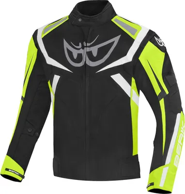 Produktbild von Berik The Eye Wasserdichte Motorrad Textiljacke, schwarz/neon-gelb, 52