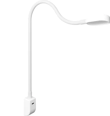 Immagine prodotto di kalb | Ilios LED luce da comodino USB-C montaggio a parete e ad angolo Braccio flessibile dimmerabile SET di 1 bianco