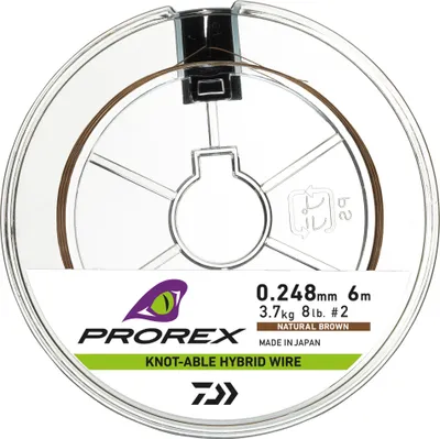 Zdjęcie produktu dla DAIWA Prorex Hybrid, 6m, 0,25mm, 3,7kg / 8,16lbs, brązowy, drut przyponowy, węzłowy, 17930-037
