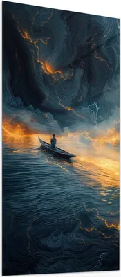 Produktbild von Glasbild 60x120cm in XXL für Wohnzimmer, Schlafzimmer Motiv Feuer und Wasser