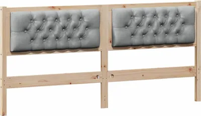 Obrázek produktu pro vidaXL Čelo postele jiné hnědé a světle šedé 160 cm z masivního borovicového dřeva