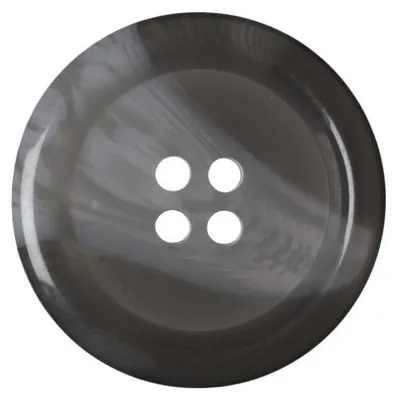 Image de Boutons ronds en plastique, 25 mm, gris, lot de 6