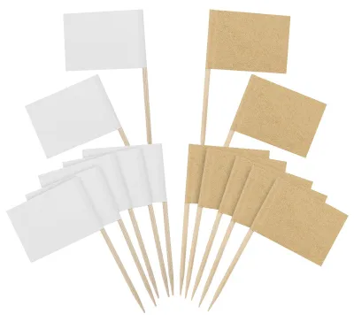 Tandstokervlaggen aus Kraftpapier, 300 Stück, 6,5 cm
