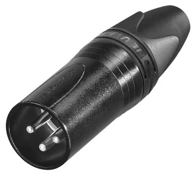 Productafbeelding van Neutrik NTR-NC3MXXBAG, XLR, Zwart, Messing, Polyamide, Polyoxymethyleen (POM), Polyurethaan, Verzinkt staal, UL 94 HB, IEC 61076-2-103, IP 40, IEC 68-2-20, -30 - 80 °C, 20,4 mm