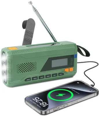 Produktbild von Solar-Notfall-Radio mit Handkurbel für Outdoor- und Notfallsituationen