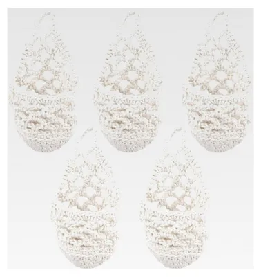 Produktbild von 5 Stück Makramee Blumenampel, 20 x 10 cm Beige Boho Deko Hängekörbe, Baumwollseil Pflanzenhalter für Innen, Balkon, Fenster, Wanddekoration