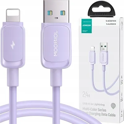 Image de Câble USB-A vers Lightning Joyroom, 3A, 1,2 m - Violet