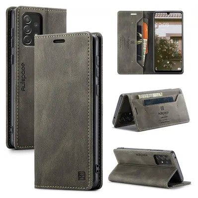 Produktbild von Galaxy A33 5G Brieftasche Hülle, Retro Kunstledertasche Stand Schutzhülle für Samsung Galaxy A33 5G Kupfer