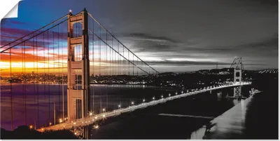 Produktbild von ARTland Poster The Golden Gate Bridge Größe: 40x20 cm
