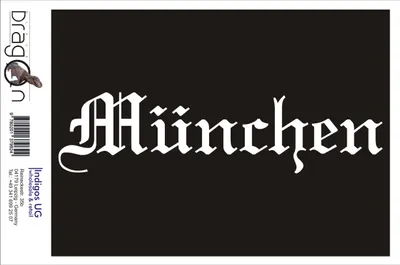 Produktbild von Aufkleber / Autoaufkleber - JDM / Die cut / Auto / OEM - Stadt München - 200x50mm gold - Heckscheibe / Heckscheibenaufkleber