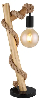 Produktbild von LED Tischlampe, Holz Hanfseil, H 53,5 cm