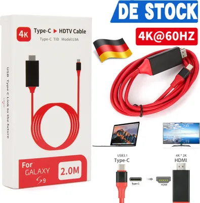 Produktbild von 4K@60Hz MHL Type C zu HDMI USB C auf HDMI HDTV TV Kabel Adapter für MacBook Samsung Huawei