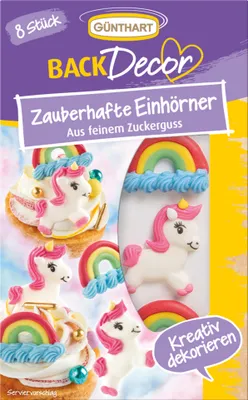 Produktbild von BackDecor 8 Einhörner aus Zucker