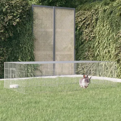 Produktbild von vidaXL Klec pro králíky 2 panely 220x110x55 cm Pozinkované železo