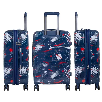 Produktbild von Großer Reisekoffer mit Motiv Pescara 75 cm Hartschale dunkelblau