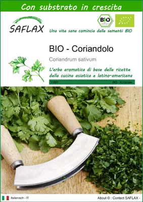 Immagine prodotto di SAFLAX -- Coriandolo - 150 semi - Con substrato - Coriandrum