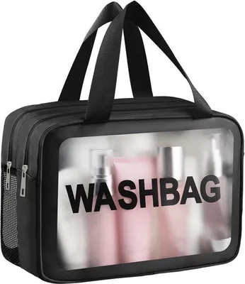 Produktbild von Kosmetiktasche, Reise-Toilettasche, wasserdicht, schwarz, PVC