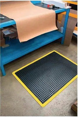 Immagine prodotto di COBA Rivestimento del pavimento del luogo di lavoro Tappetino finito L1200xW900xS14mm nero/giallo in gomma SBR