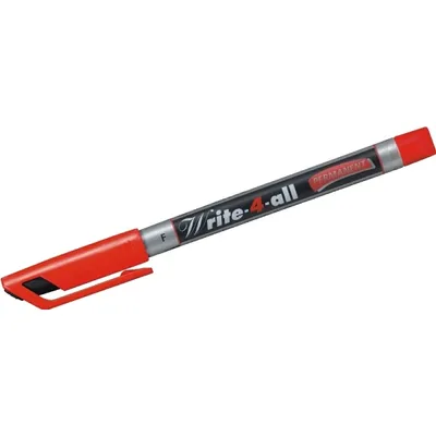 Zdjęcie produktu dla STABILO Write-4-all, Czerwony, Czerwony, Srebrny, Drobny, 0,7 mm, Ceramika, Folia, Szkło, Metal, Plastik, 15 mm