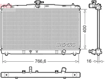 Produktbild von DENSO DRM50144 Kühler Wasserkühler Motorkühler für TOYOTA Camry Limousine (V5)
