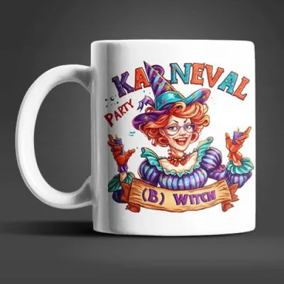 Produktbild von Karneval Party Witch Keramik Kaffeetasse Teetasse