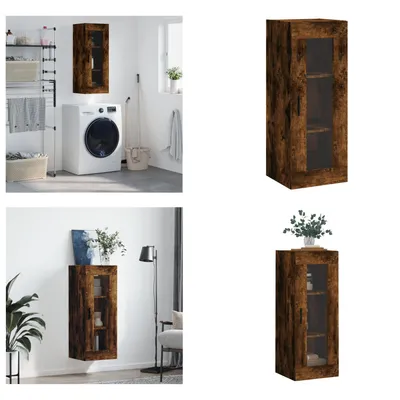 Produktbild von vidaXL Wandschrank Räuchereiche 34,5x34x90 cm - Wandschrank - Wandschränke - Schrank - Lagerschrank