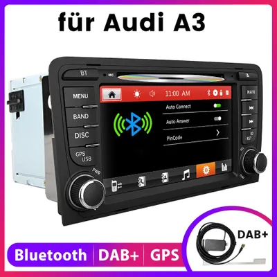 Produktbild von Für Audi A3 S3 RS3 8P 2003-2012 7"HD Windows CE Autoradio GPS Navi CD DVD DAB+ SWC BT