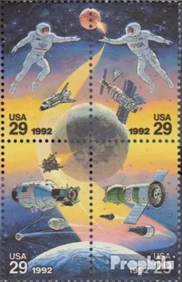 Produktbild von Briefmarken USA 1992 Mi 2235-2238 Viererblock (kompl.Ausg.) postfrisch Weltraumunternehmen