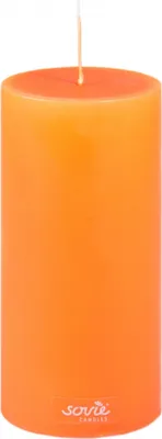 Produktbild von Stumpenkerze Orange, Ø 70 x 150 mm - Brenndauer ca. 82 Stunden
