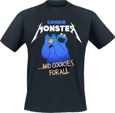 Produktbild von Sesame Street T-Shirt Herren Cookie Monster ... And Cookies For All schwarz M