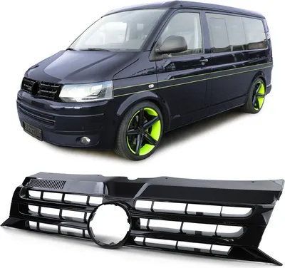 Obrázek produktu pro Mřížka chladiče sportovní mřížka BLACK GLANZ pro VW T5 Facelift 2009-2015 (Not