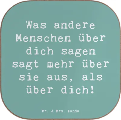 Produktbild von Mr. & Mrs. Panda Untersetzer Glas Spruch Mobbing bewältigen Selbstwert - Meeresbrise - Geschenk, inspirierend, Hoffnung, Tischschoner, Coaster, Selbstbewusstsein stärken