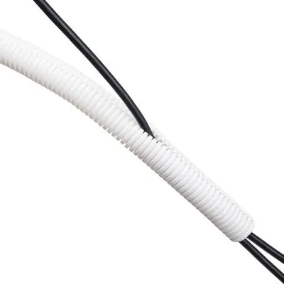 Produktbild von Famanu Kabelschlauch - flexible Kabelmanagementlösung zur Kabelorganisation - 1,1 Meter Länge x 25 mm Durchmesser - Weiß